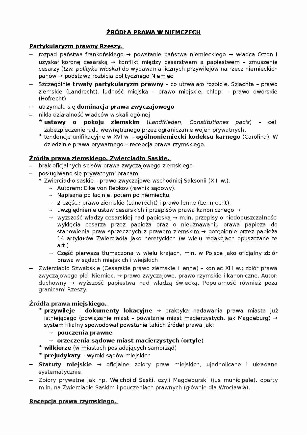 Źródła prawa w Niemczech - strona 1