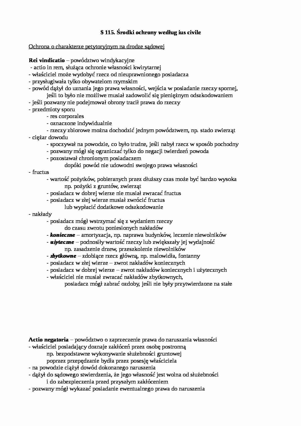 Środki ochrony prawa własności - strona 1