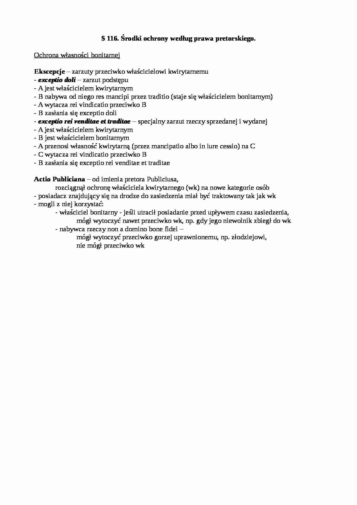 Środki ochrony prawa własności - strona 1