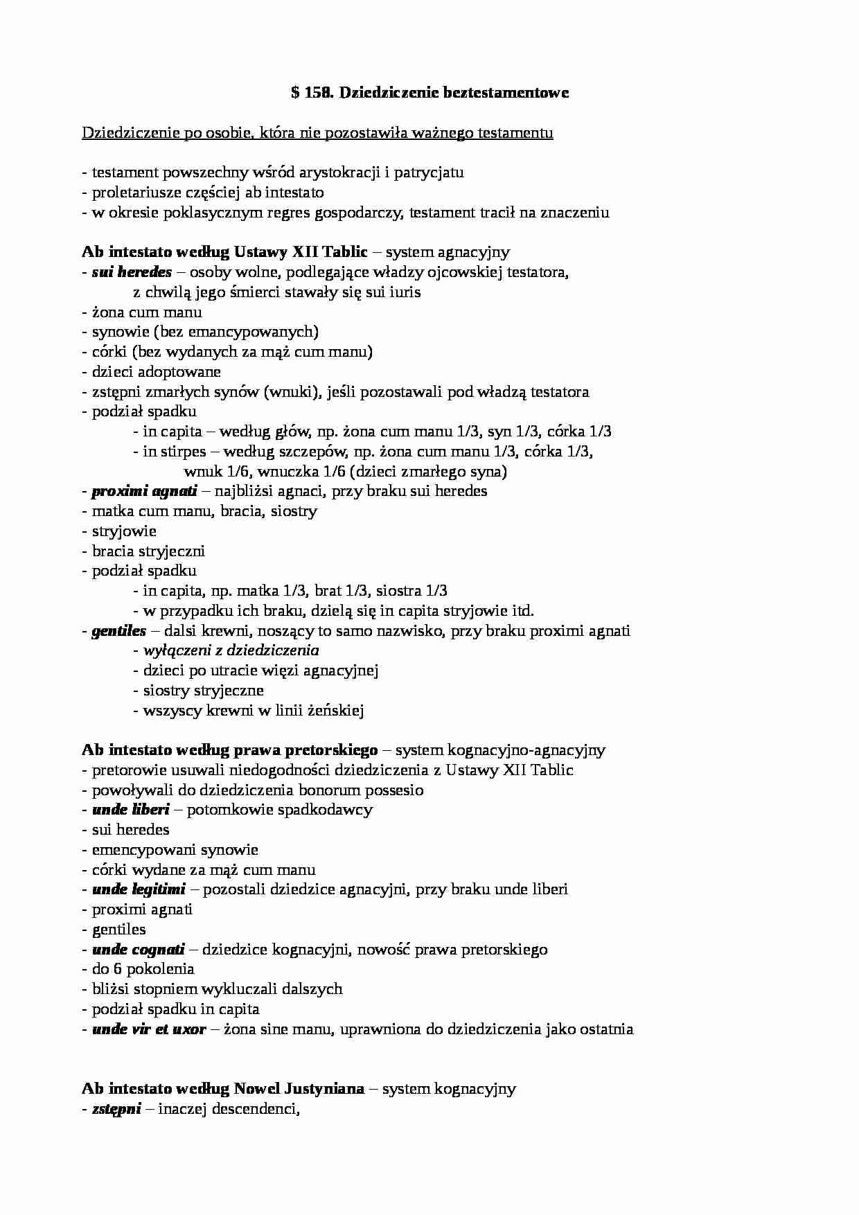 Dziedziczenie beztestamentowe i przeciwtestamentowe - strona 1