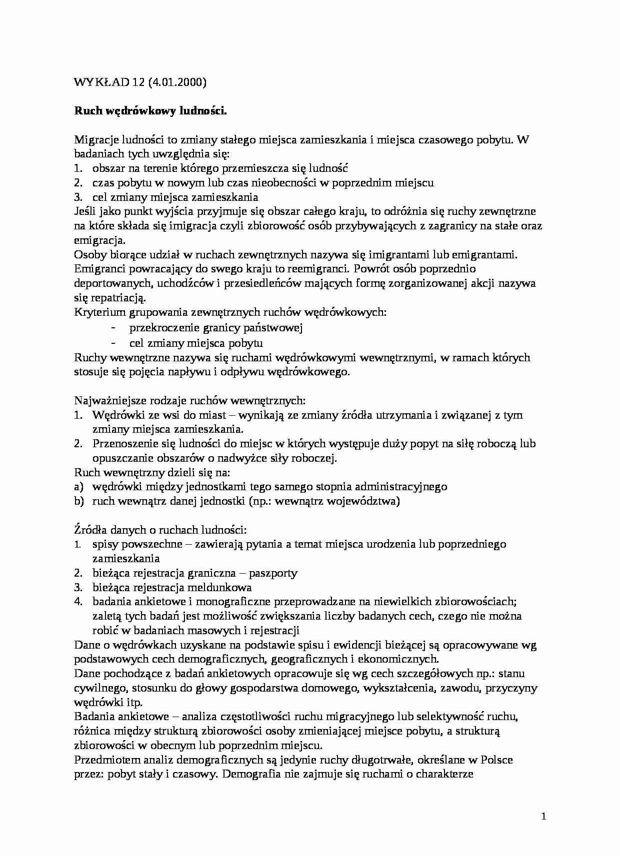 Demografia wykład 12 - strona 1