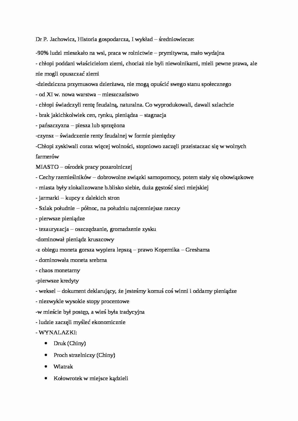 I wykład - średniowiecze - strona 1