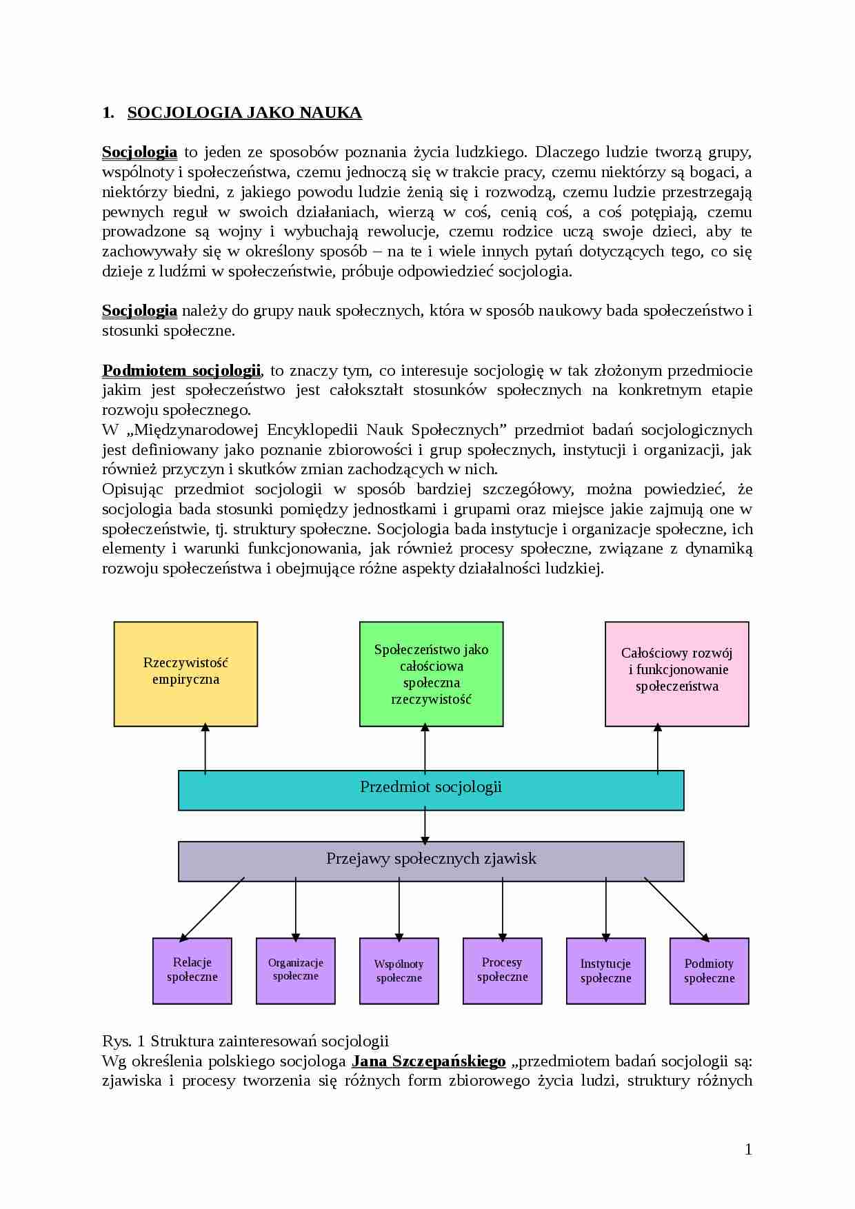 Egzamin - socjologia - strona 1