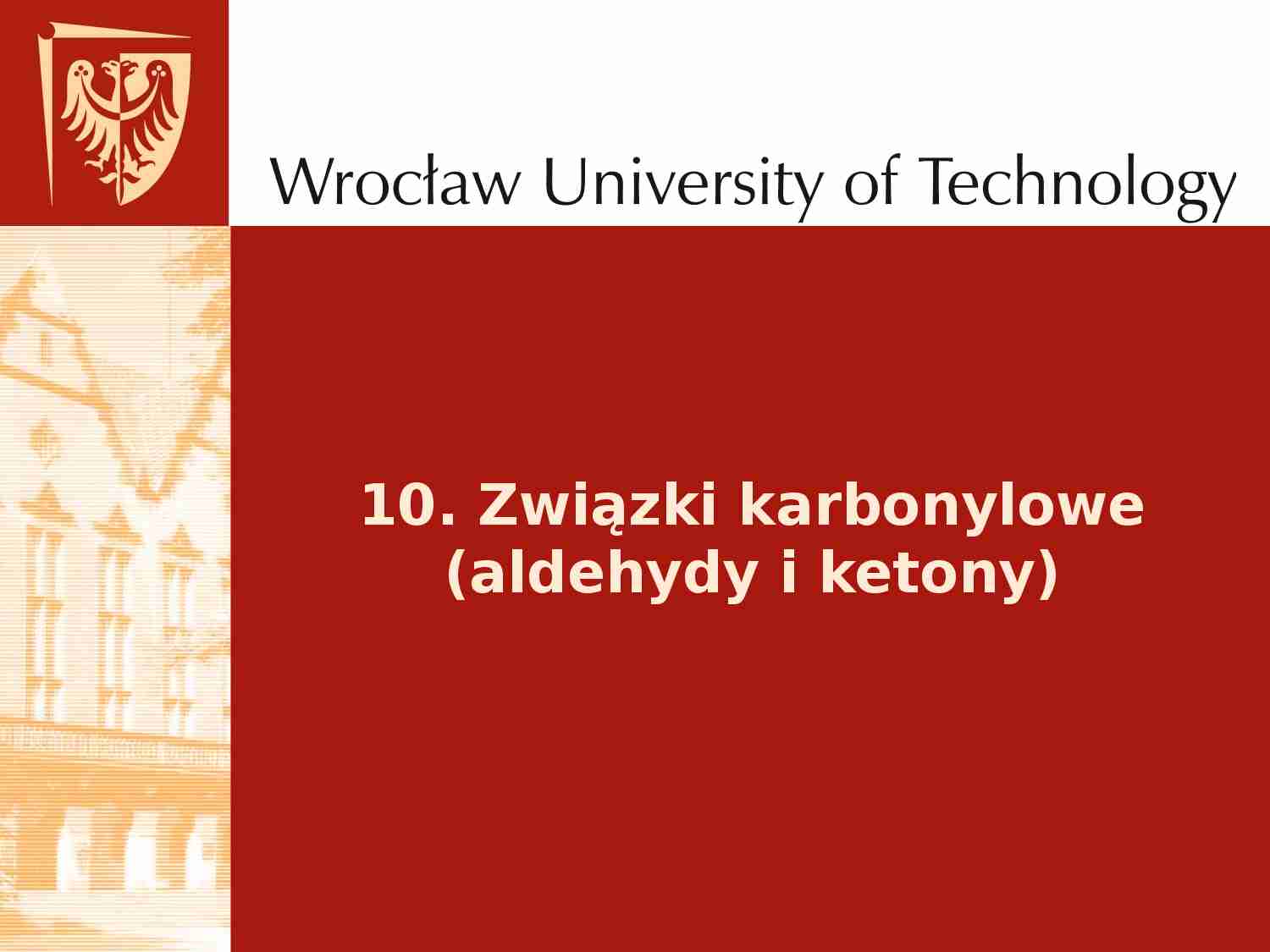 Chemia organiczna - wykład 8 - strona 1