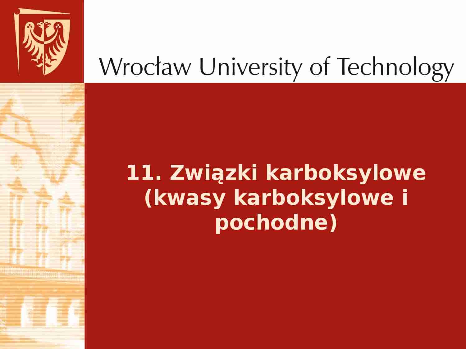 Chemia organiczna - wykład 9 - strona 1