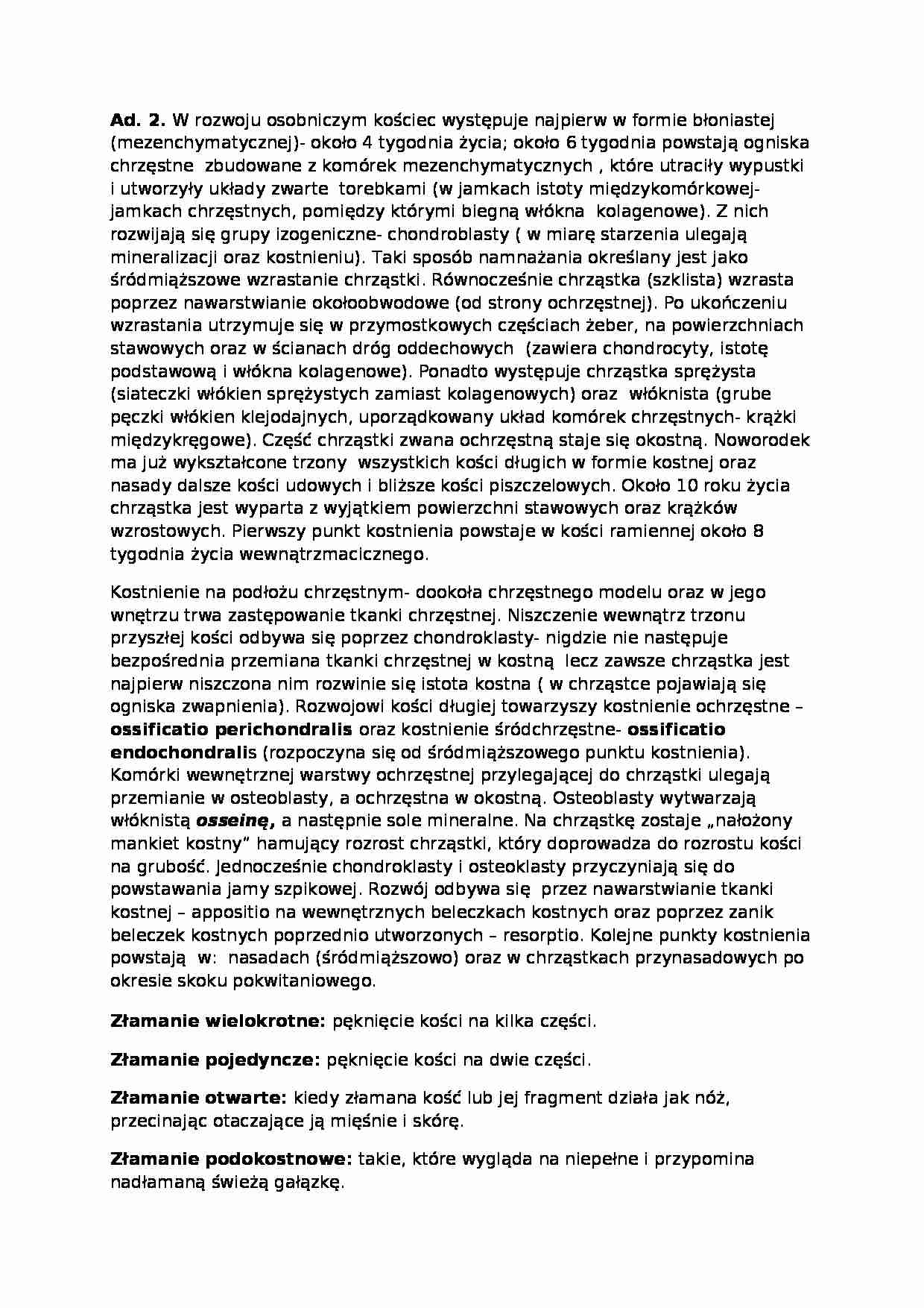 Anatomia człowieka - Wykład 2 - strona 1