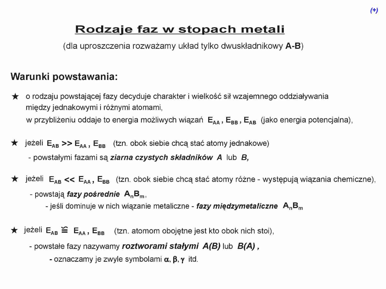 Wykład 5, Rodzaje faz w stopach metali - strona 1