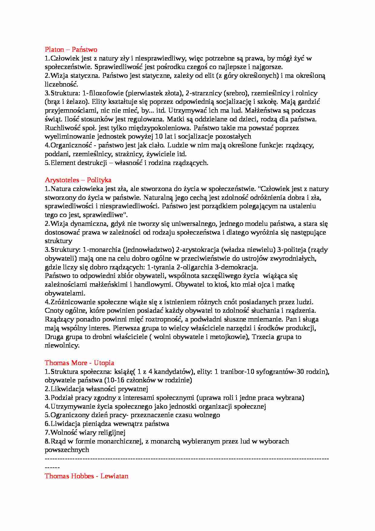 Historia Myśli Społecznej - strona 1