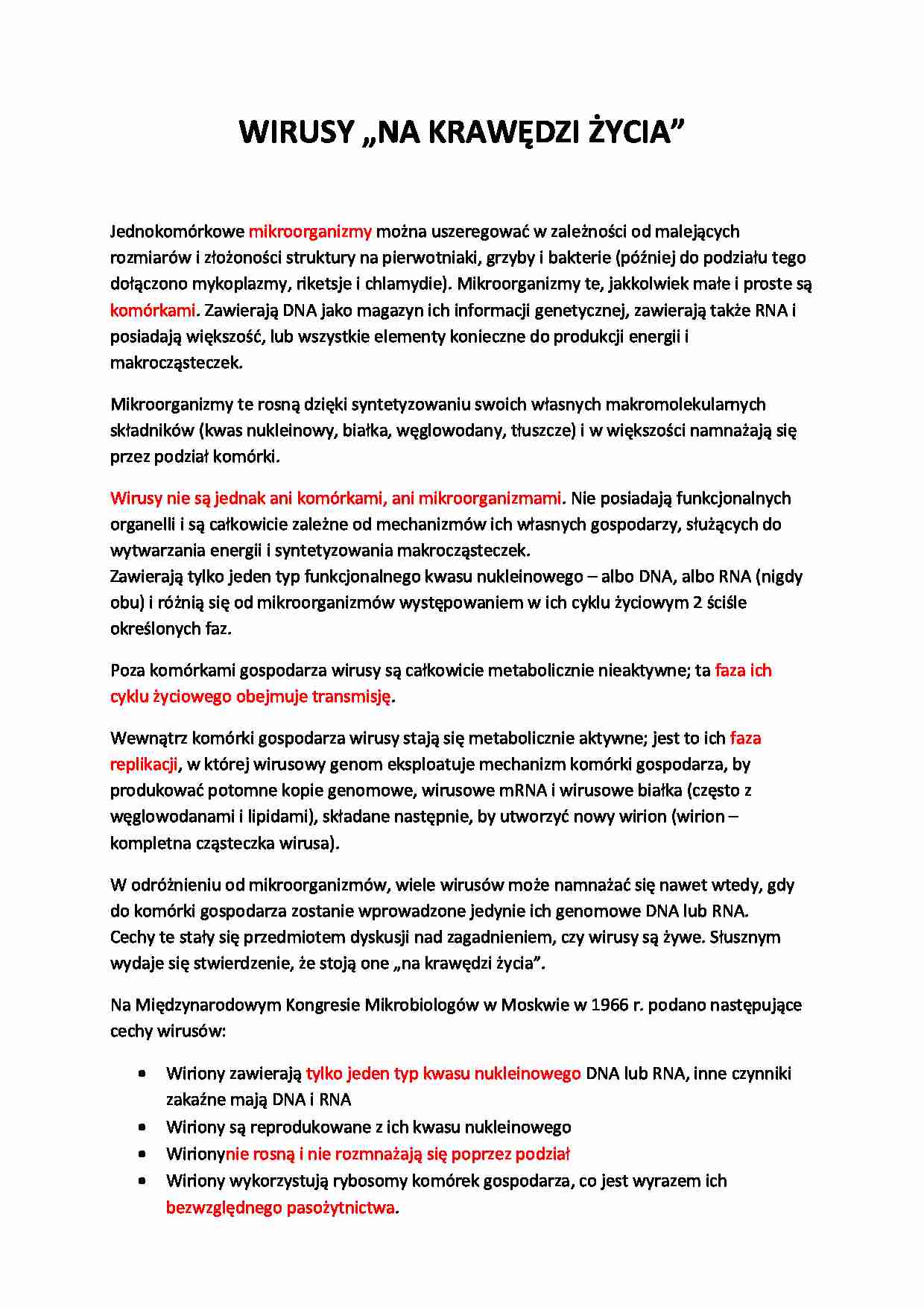 Wirusologia - wykład 2 - strona 1