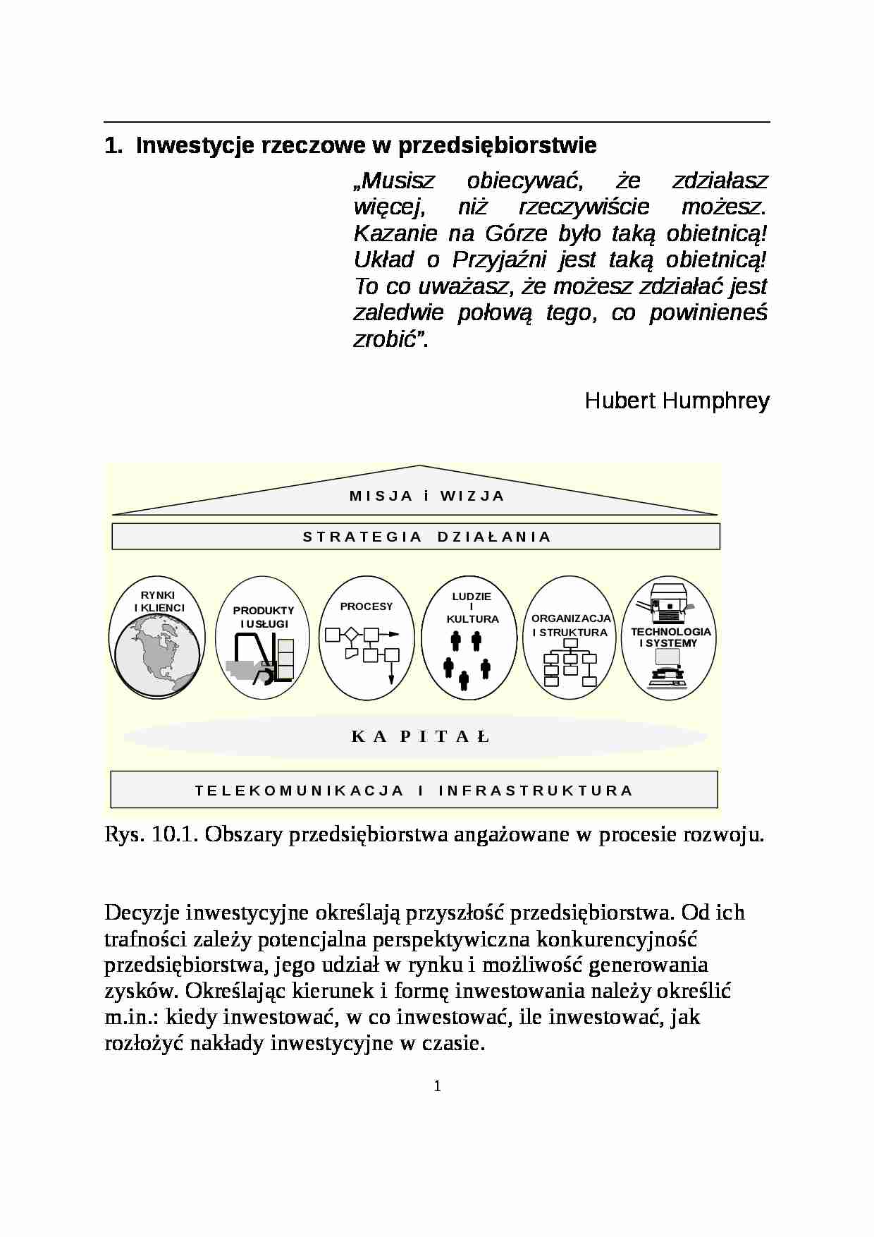 Inwestycje rzeczowe w przedsiębiorstwie - strona 1