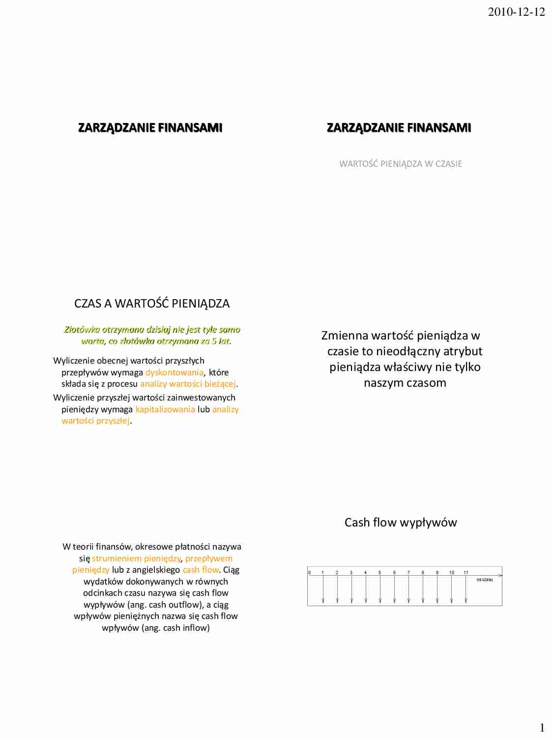 Zarządzanie finansami - wykład 2 - strona 1