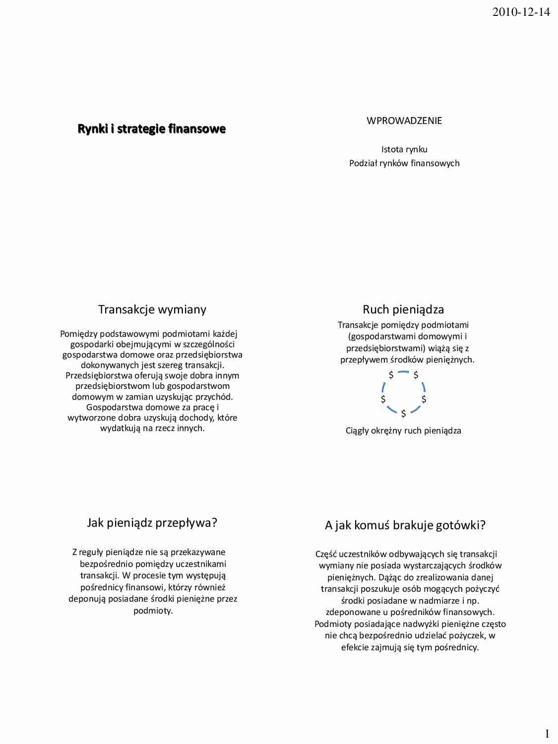 Zarządzanie finansami - wykład 7 - strona 1