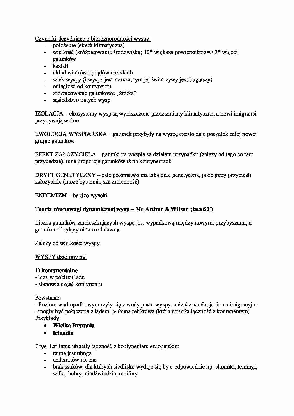 Teoria wysp - strona 1