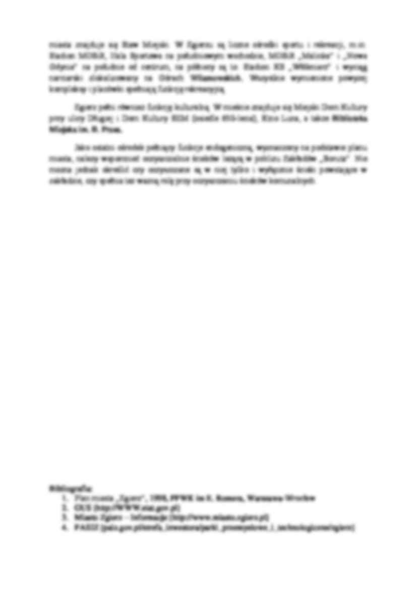 Funkcje Zgierza na podstawie planu miasta - strona 2