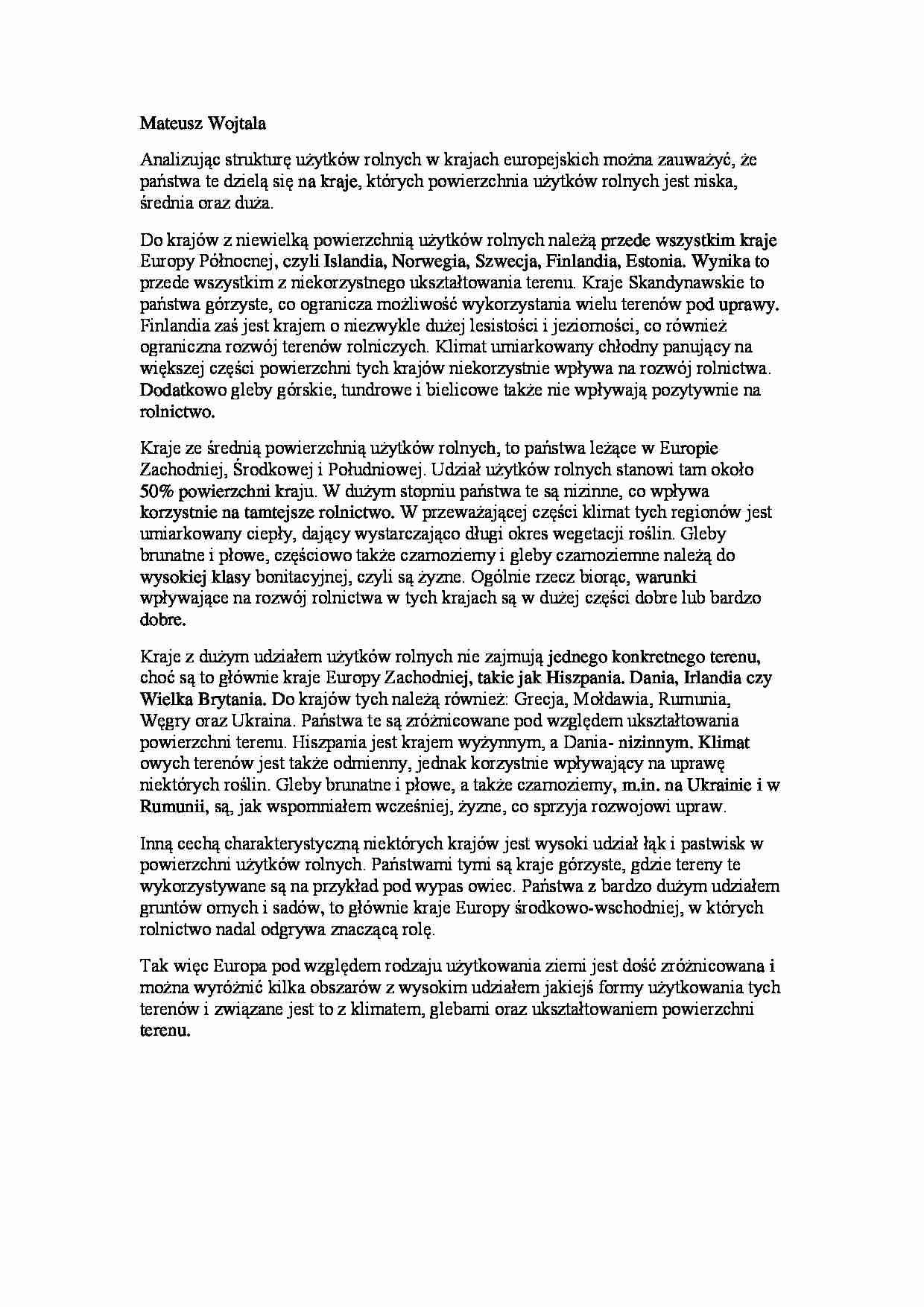 struktura użytków rolnych w europie - strona 1