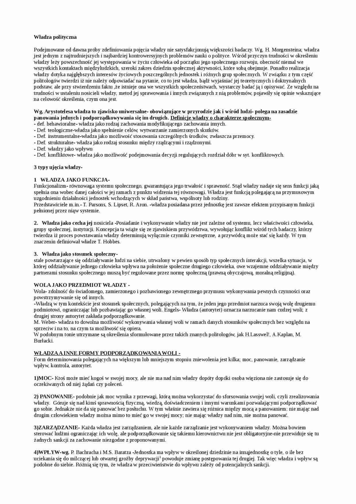 Europeistyka - władza polityczna - strona 1