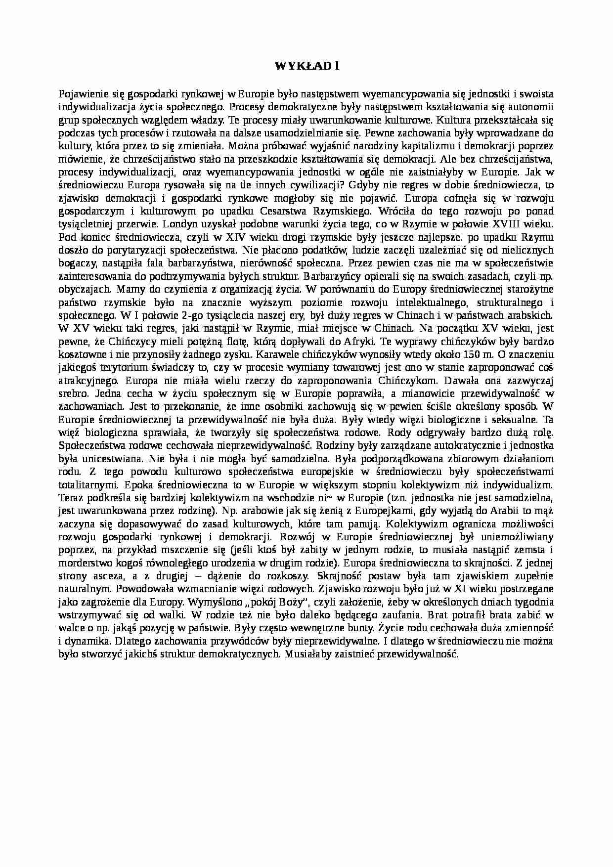Historia społeczna - wykład 1 - strona 1