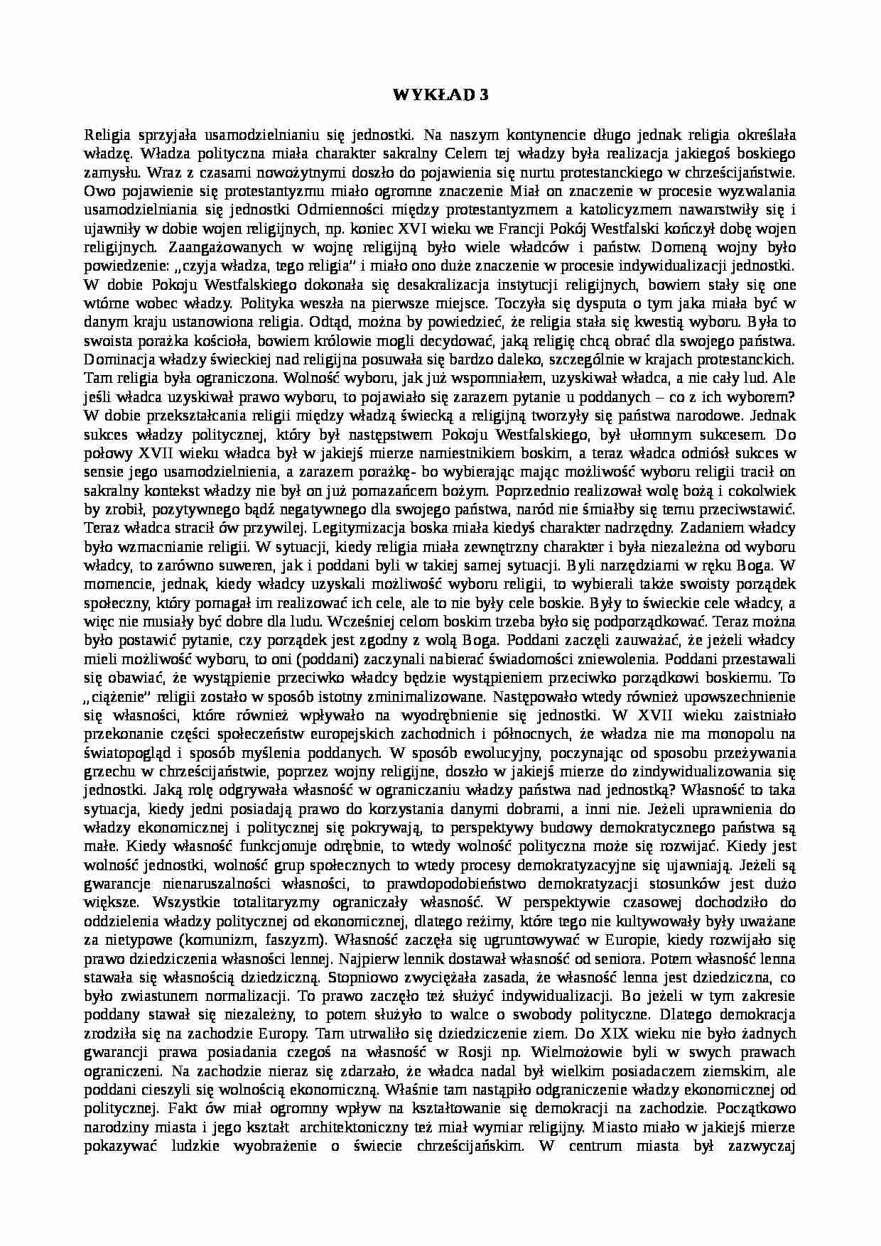 Historia społeczna - wykład 3 - strona 1