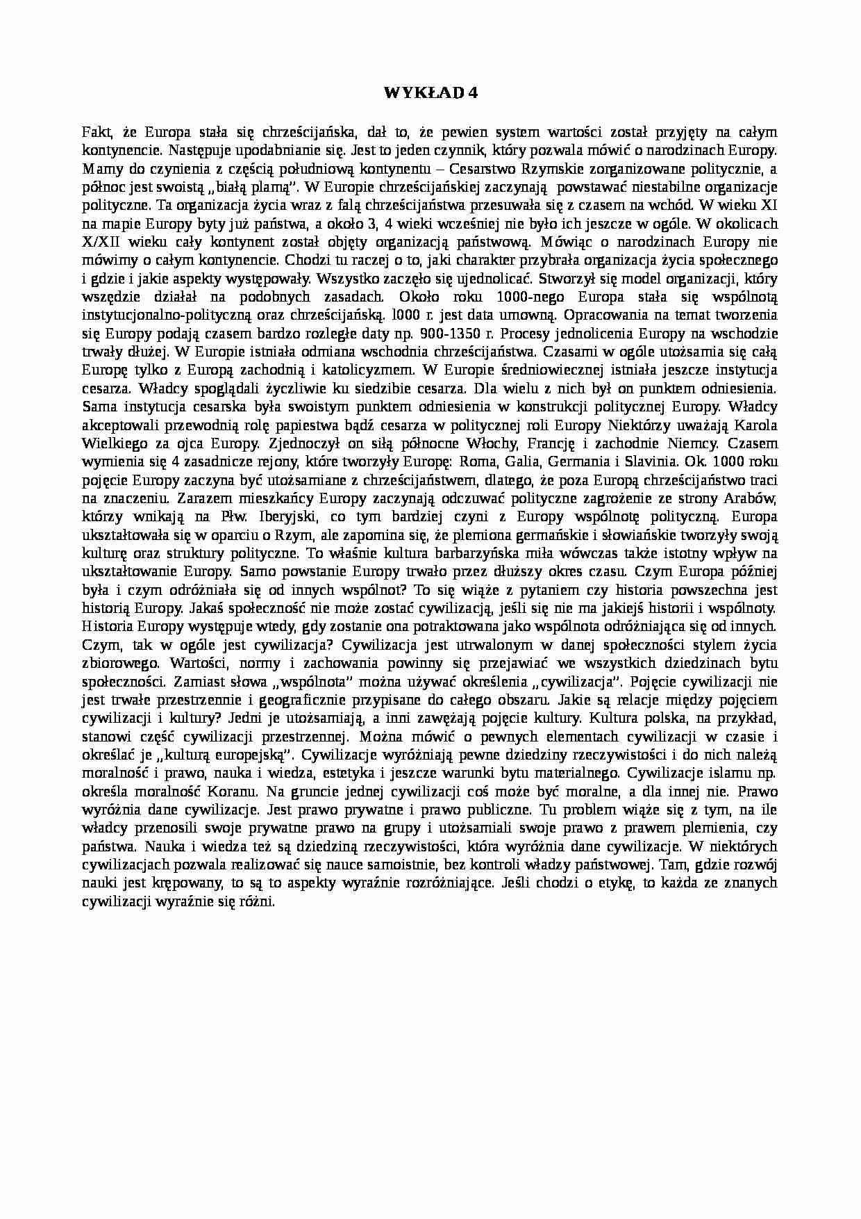 Historia społeczna - wykład 4 - strona 1