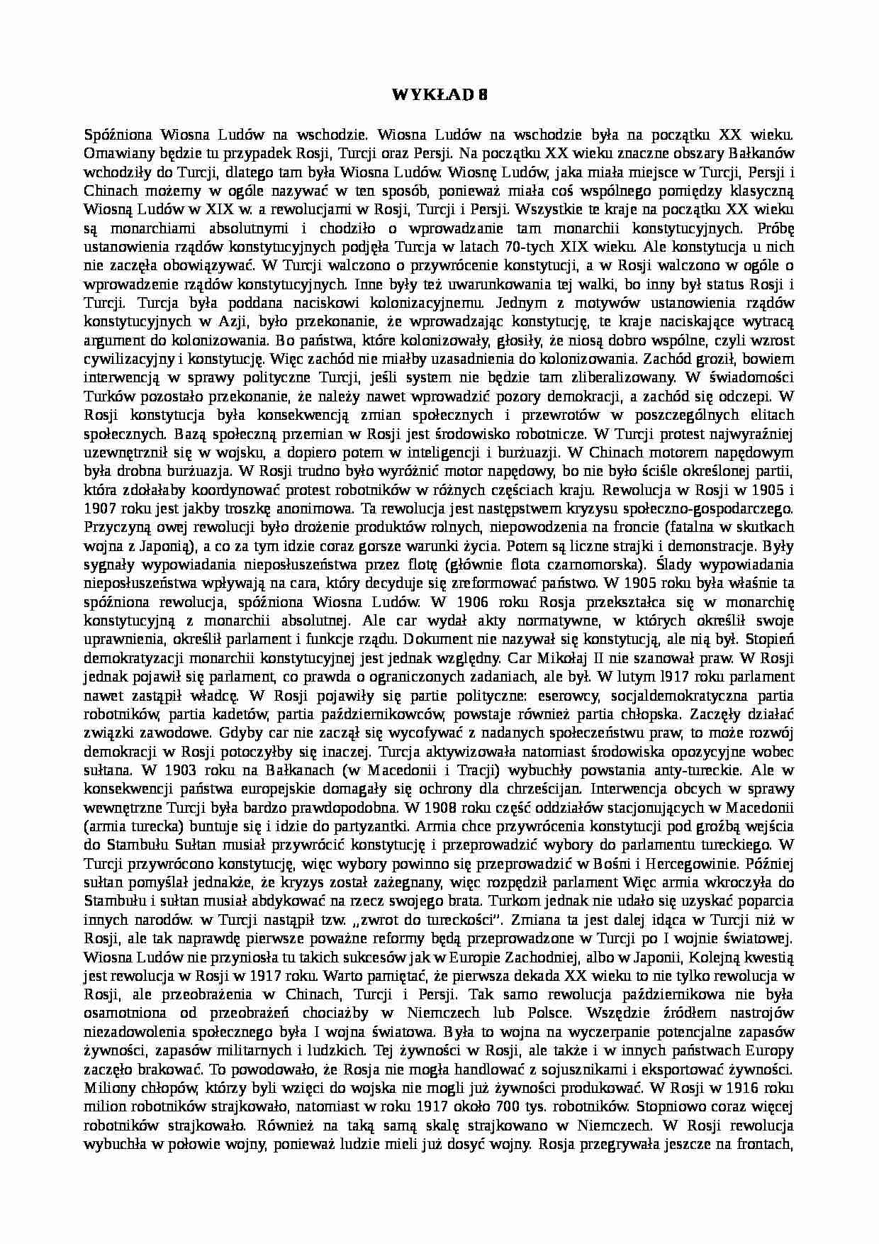 Historia społeczna - wykład 8 - strona 1