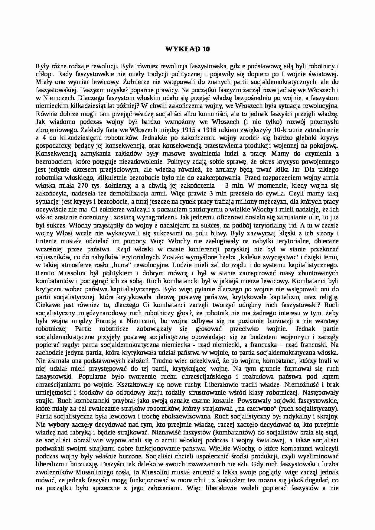 Historia społeczna - wykład 10 - strona 1