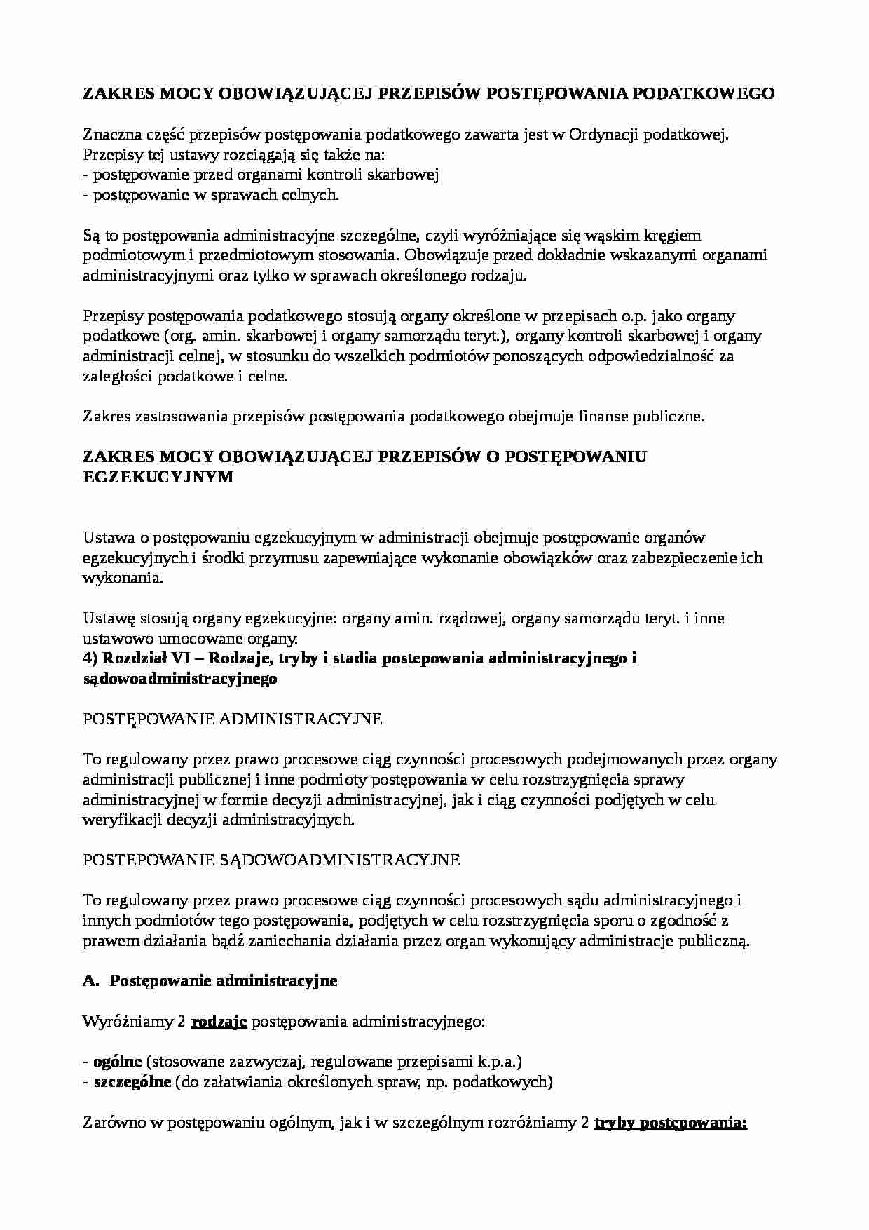 Zakres mocy obowiązującej poszczególnych przepisów - strona 1