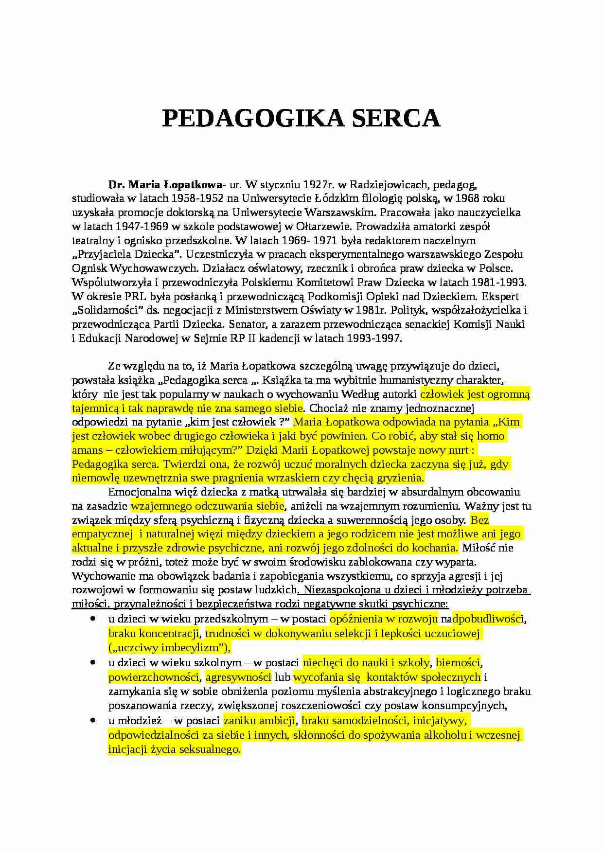 Pedagogika serca, ogólna - strona 1