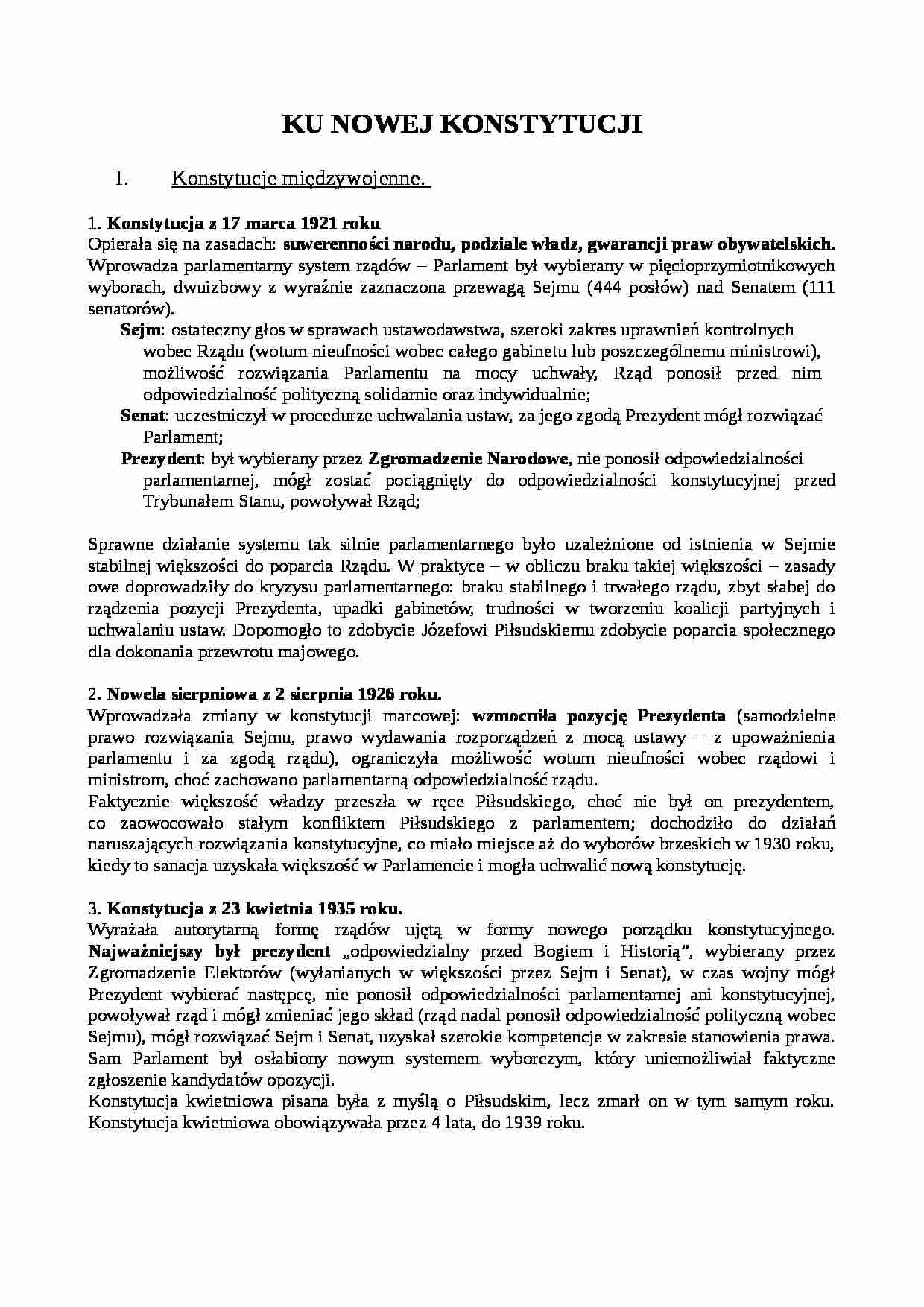 Historia polskiej konstytucji - strona 1