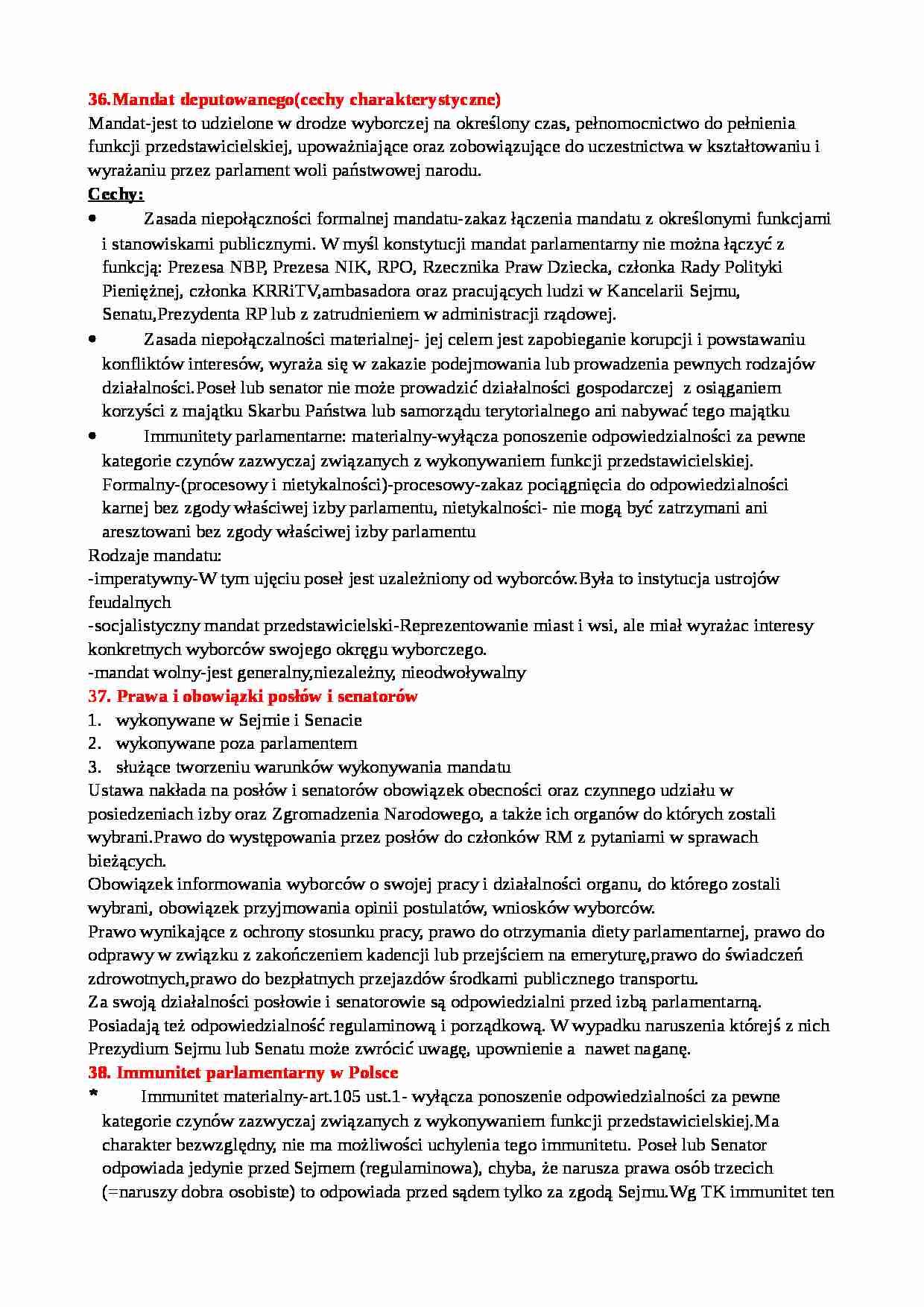 Mandat deupotwanego i jego cechy - strona 1