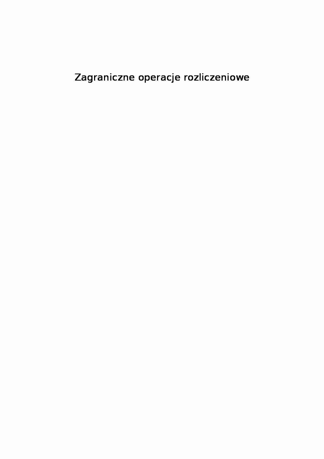 Systemy bankowe - operacje rozliczeniowe - strona 1