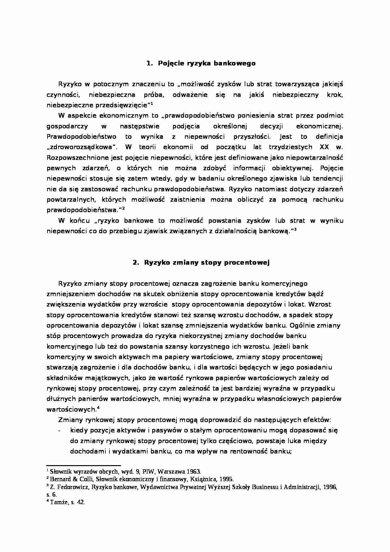 Ryzyko bankowe 1 - strona 1