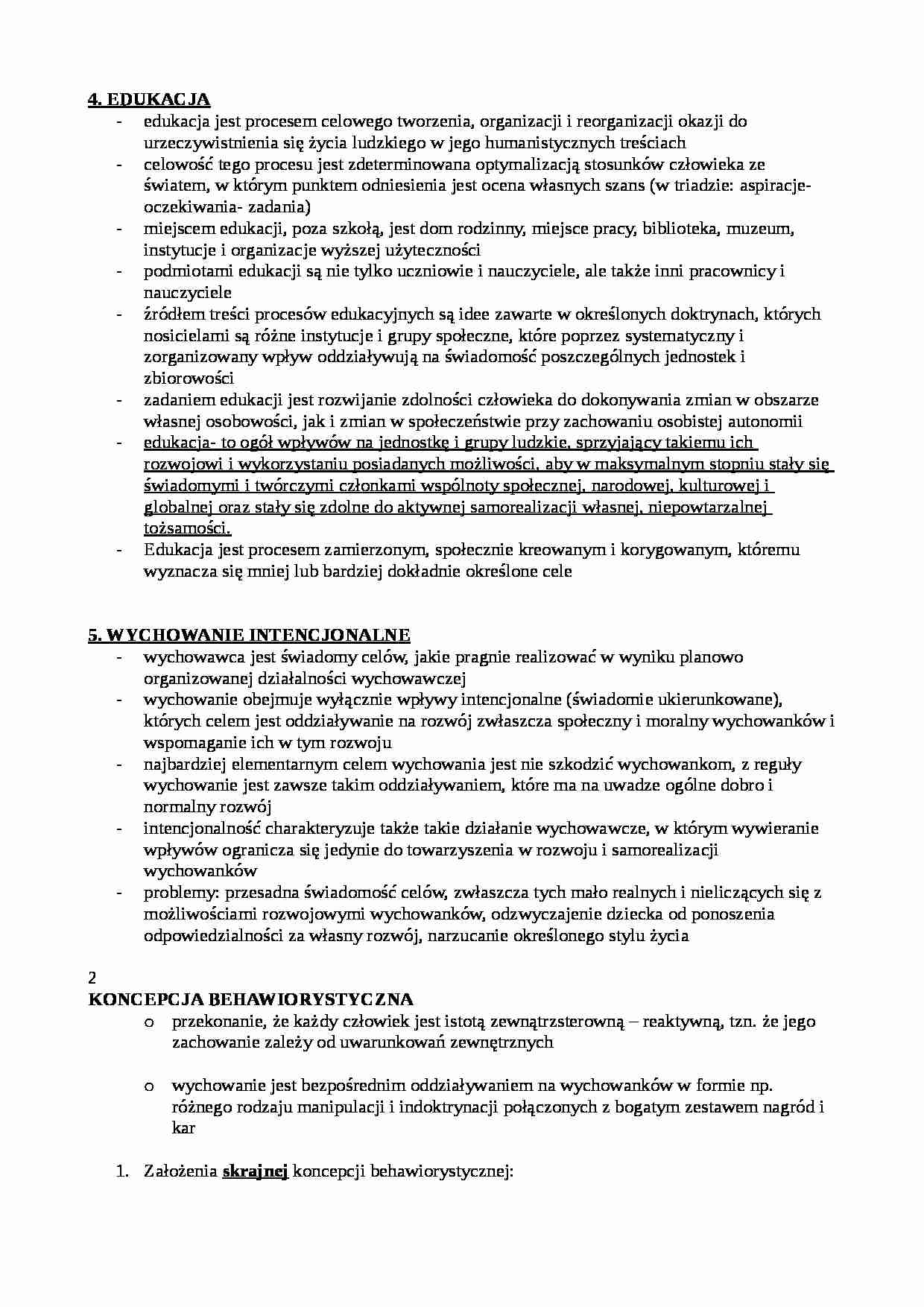 Edukacja i wychowanie intencjonalne - strona 1