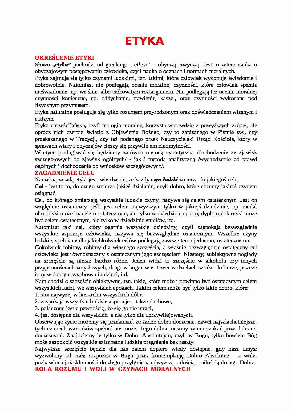 Określenia etyki - strona 1