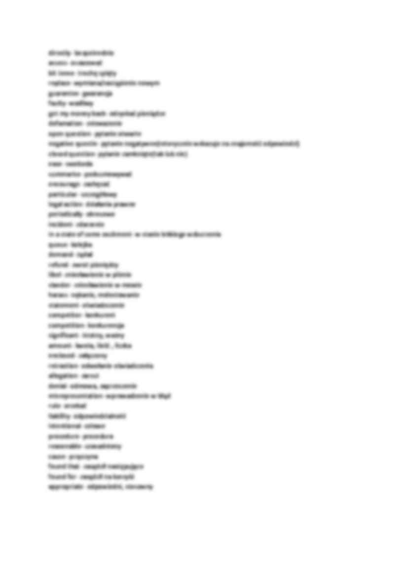 Unit 3 Tort law- słówka - strona 3