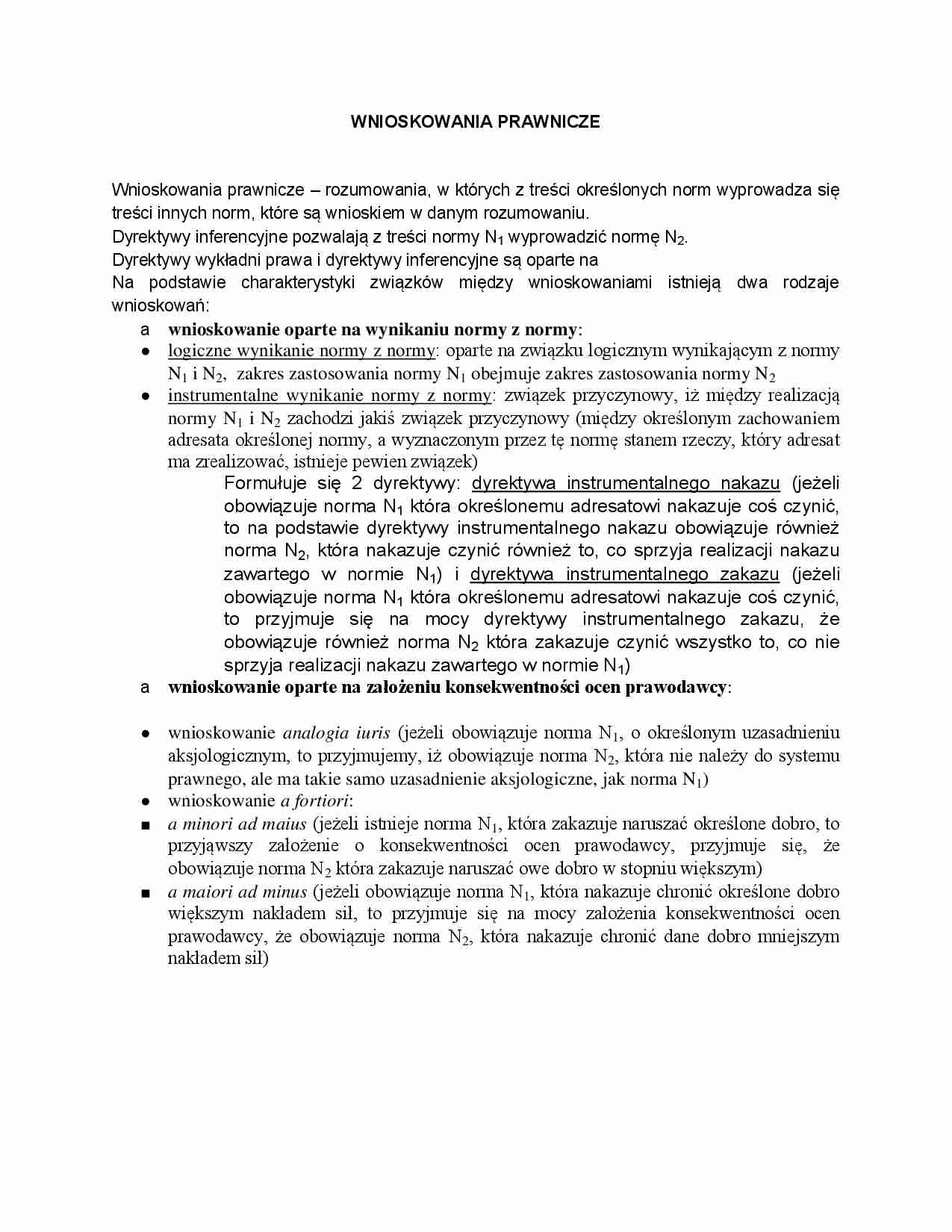 Wnioskowanie prawnicze - strona 1