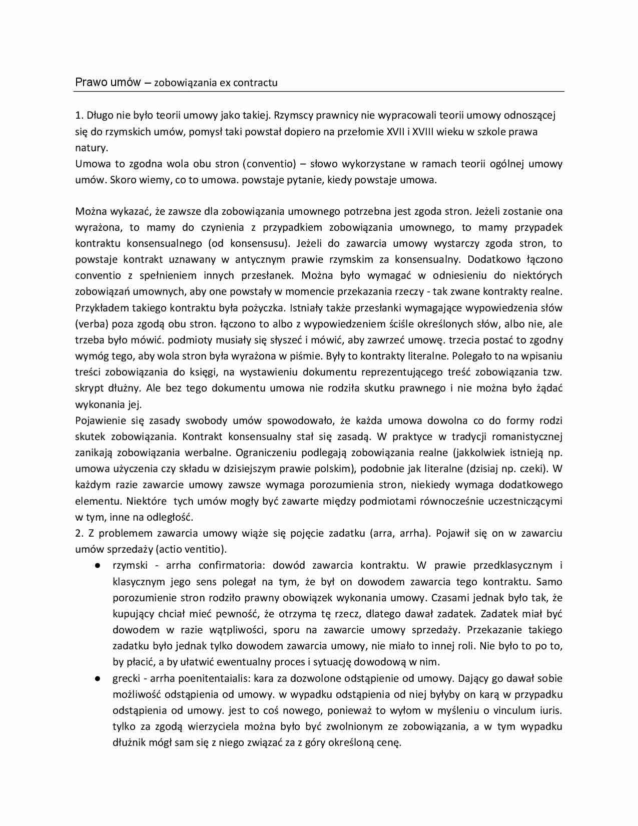 Prawo umów I - strona 1