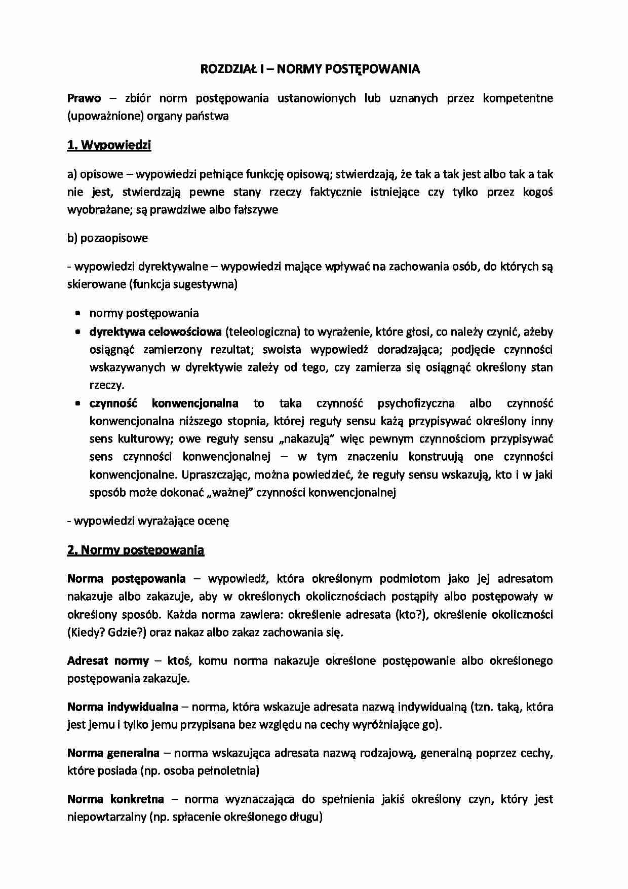 Normy postępowania - strona 1