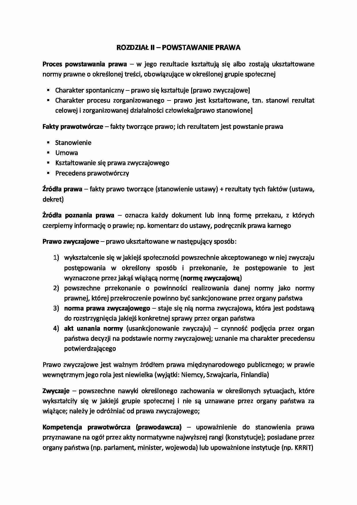 Powstawanie prawa - strona 1