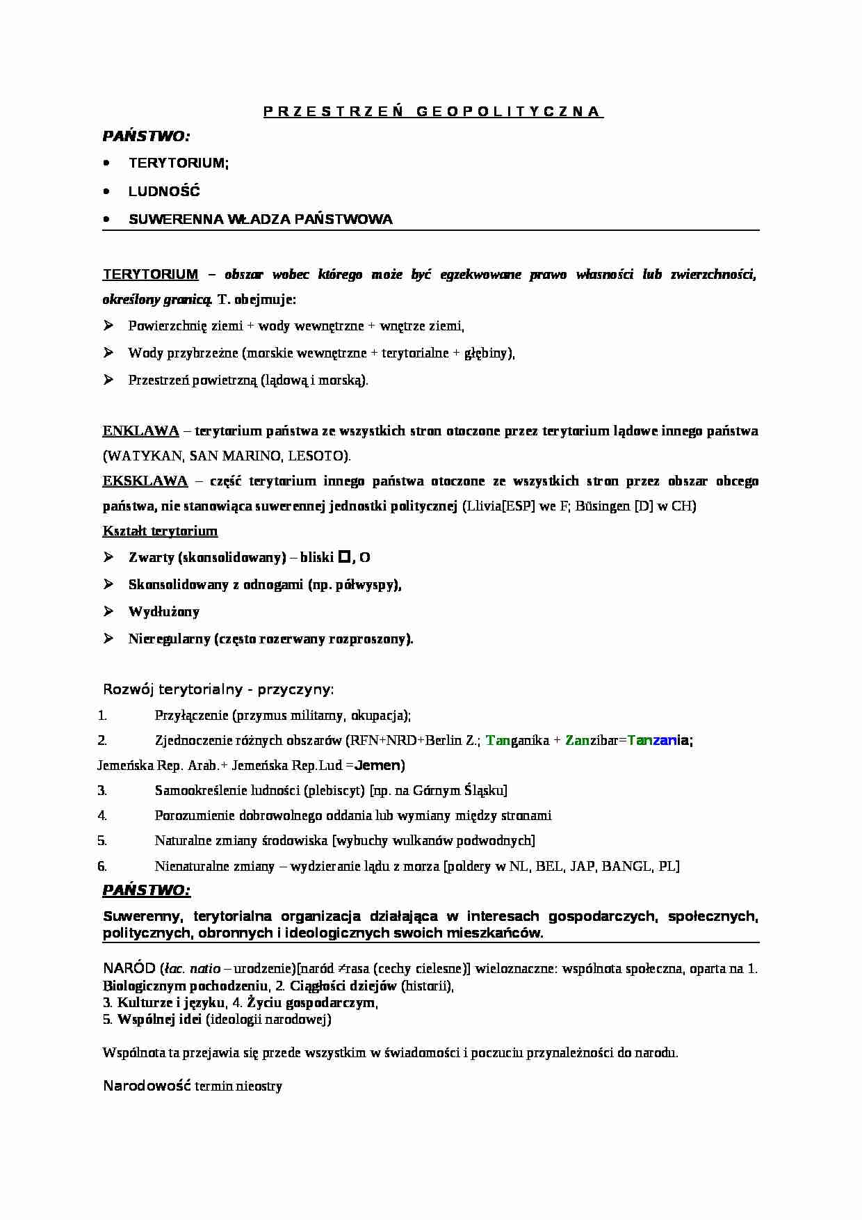 Geografia polityczna - strona 1
