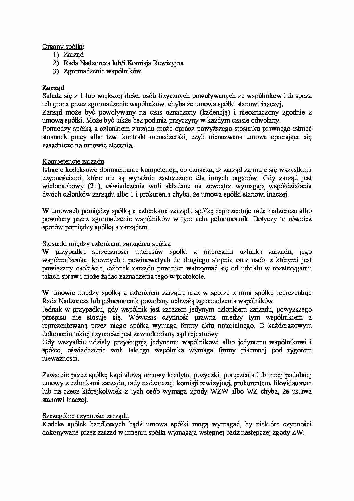 Organy spółki - strona 1