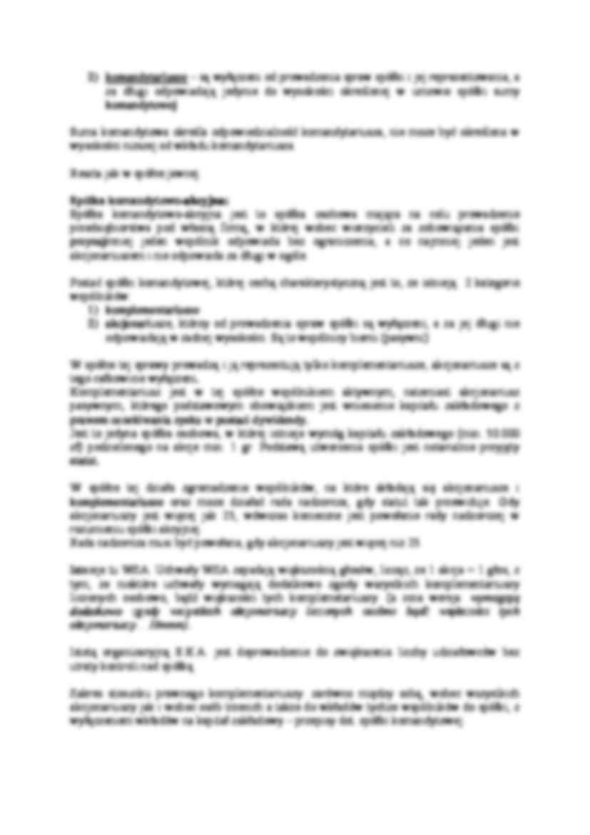 Spółki osobowe - Spółka jawna, partnerska, komandytowa, komandytowo-akcyjna - strona 3