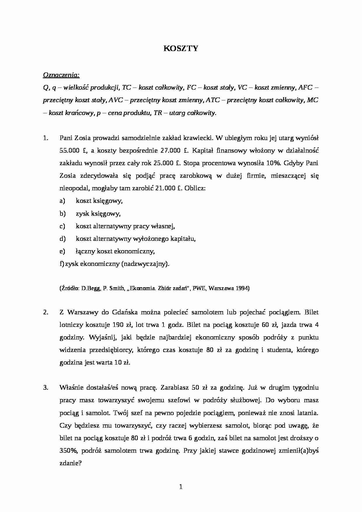 Koszty - strona 1