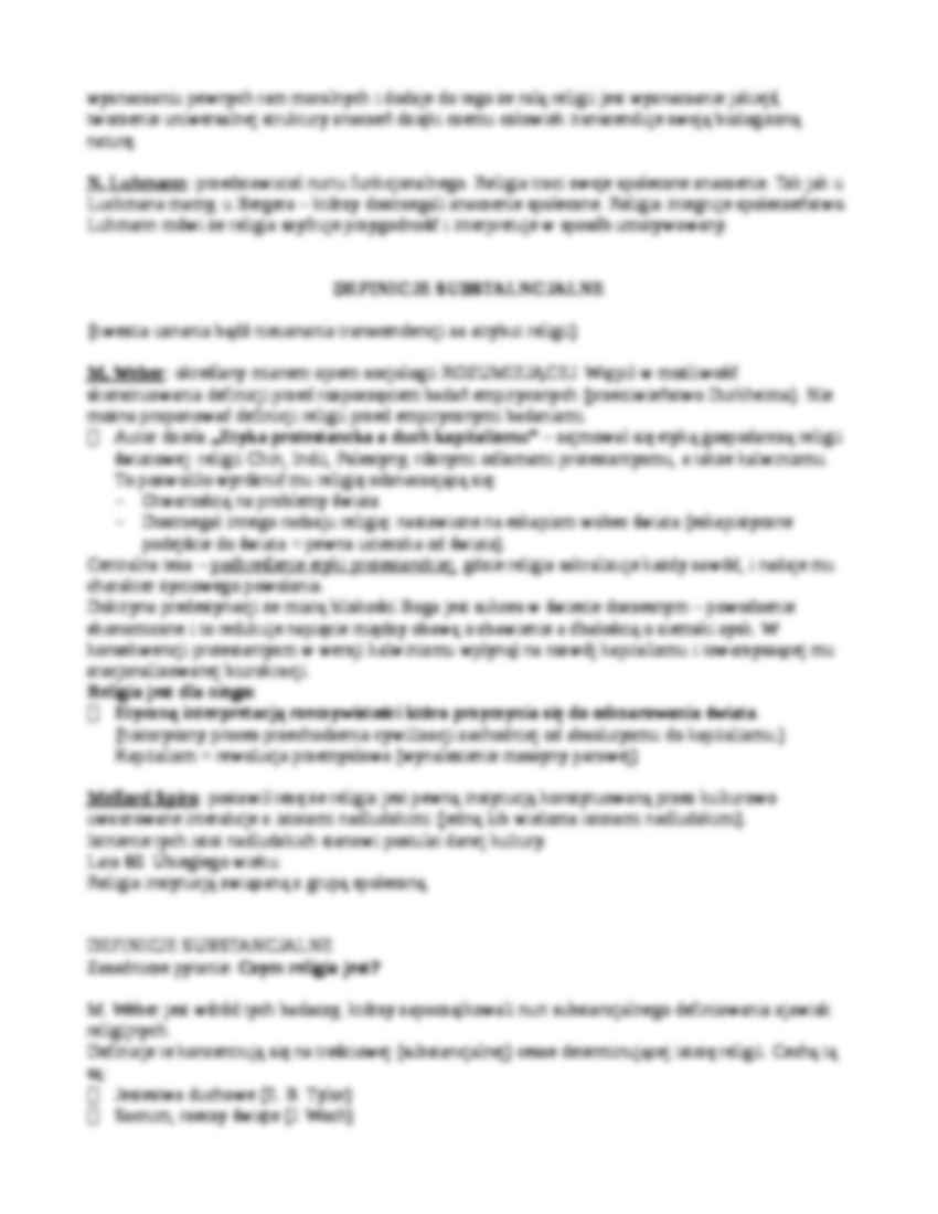 Socjogia religii - notatki z wykładu 5 - strona 3