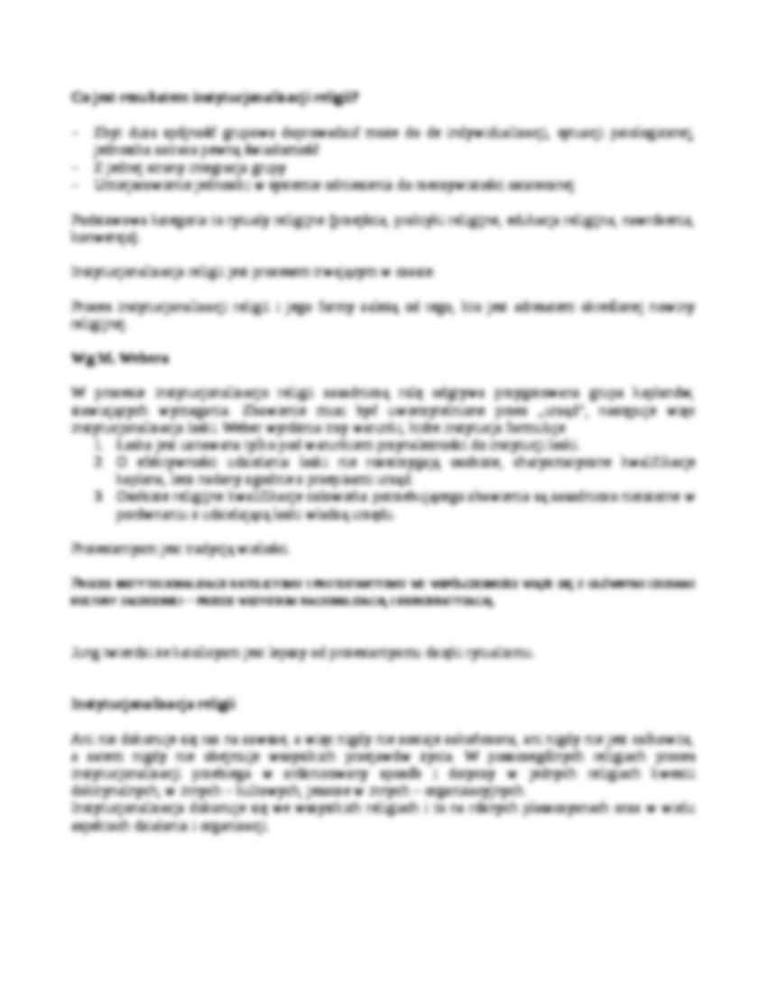 Socjogia religii - notatki z wykładu 10 - strona 2