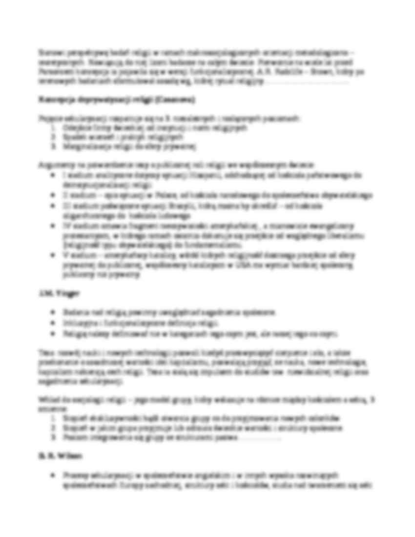 Socjogia religii - notatki z wykładu 12 - strona 2