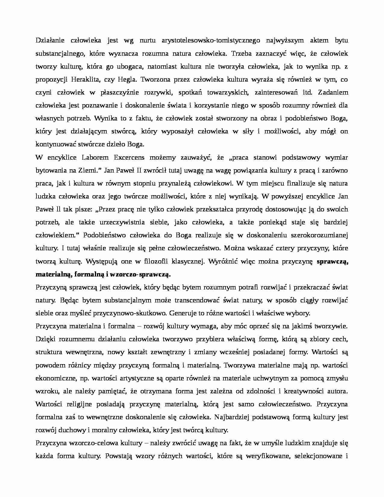 Filozofia kultury - notatki z wykładu 10 - strona 1