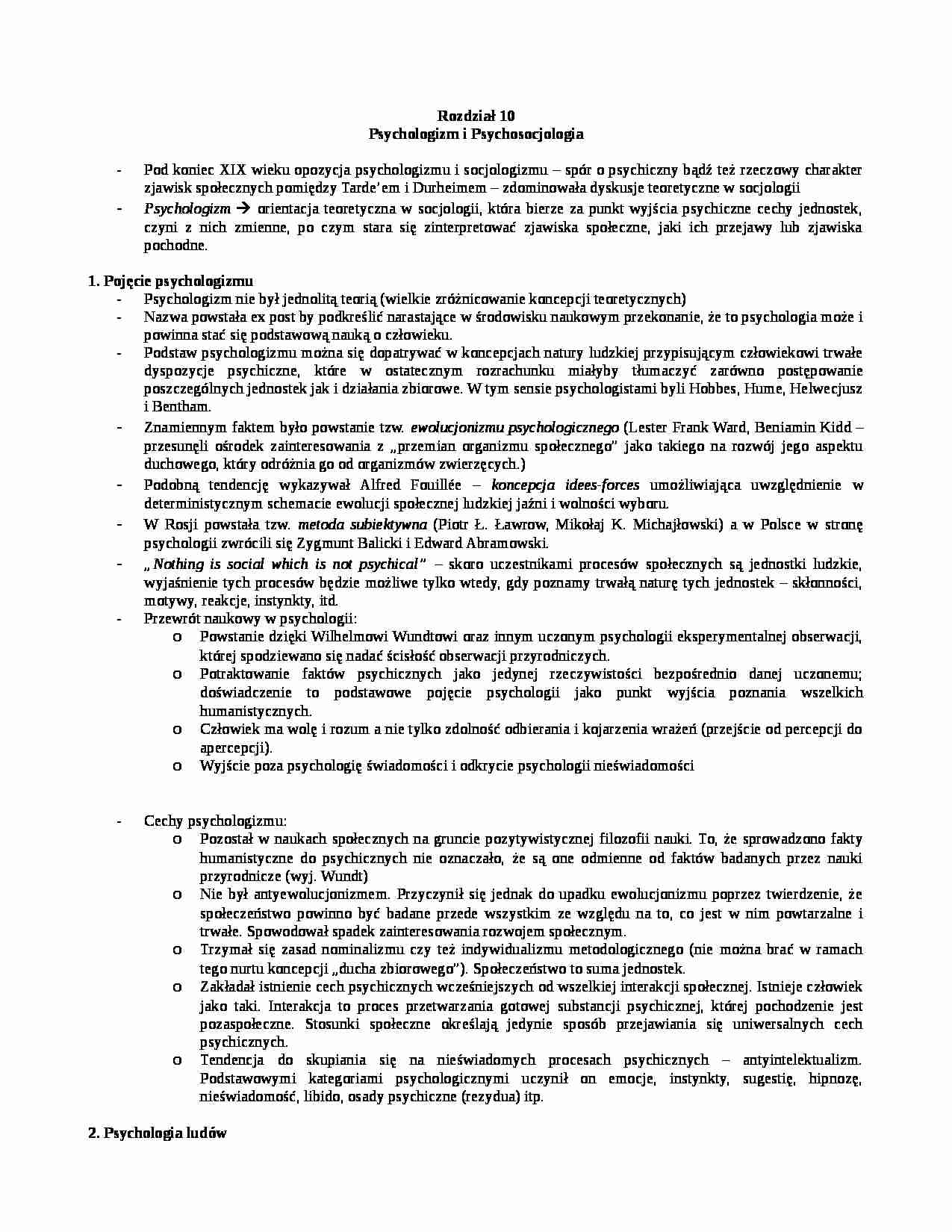 Psychologizm i psychosocjologia - strona 1