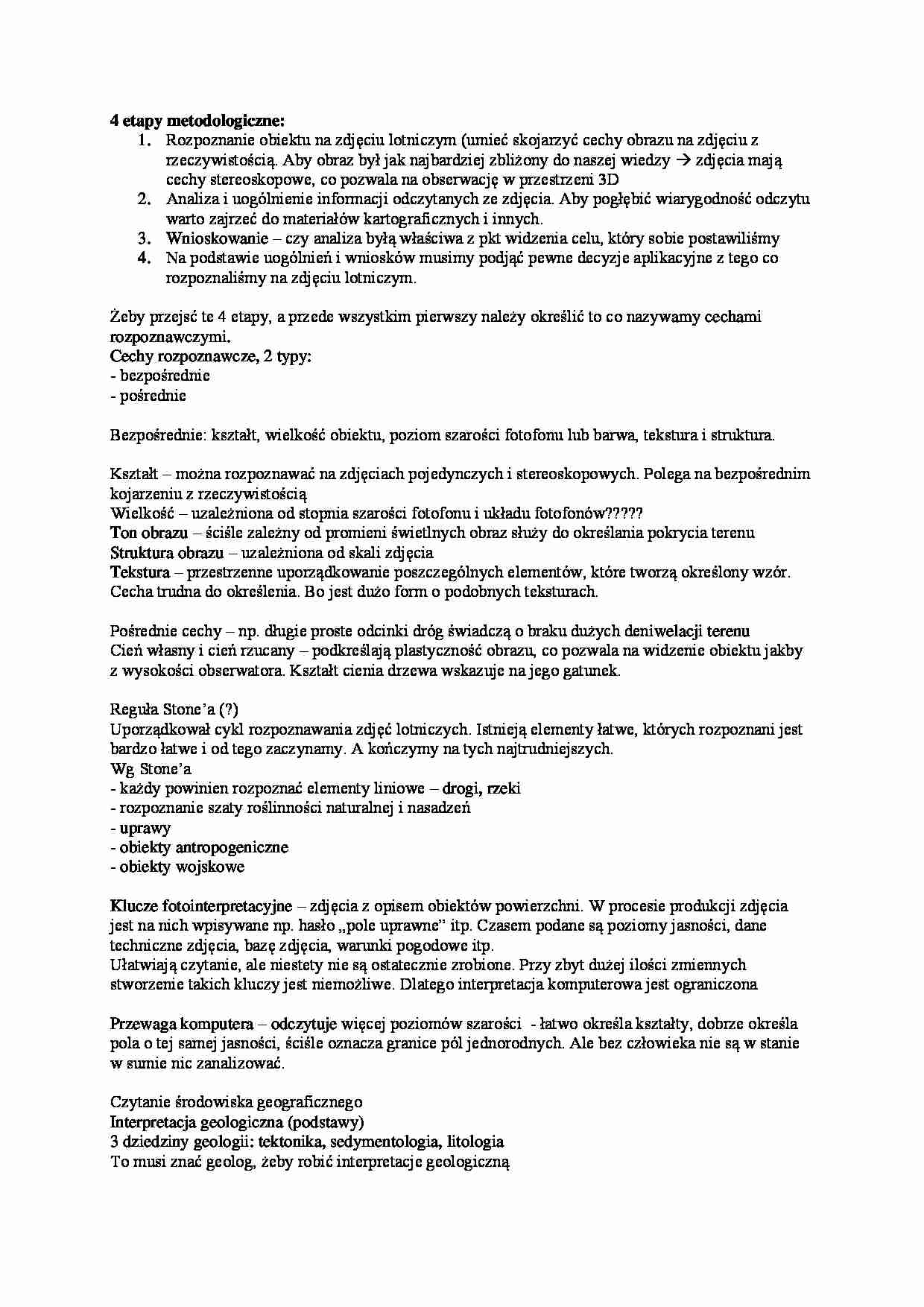 Metodologia i zastosowanie zdjeć lotniczych - strona 1