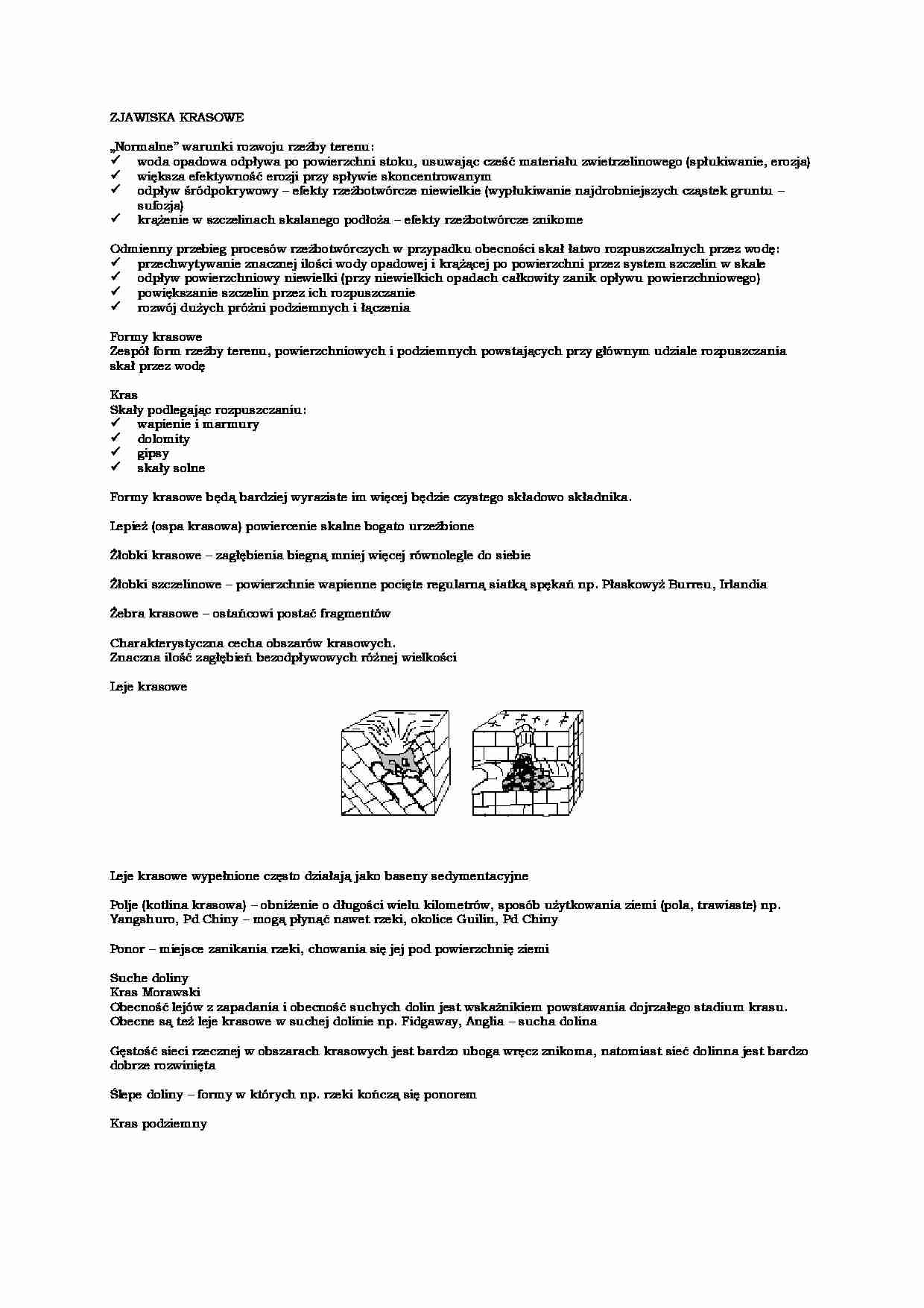 Zjawiska krasowe - strona 1