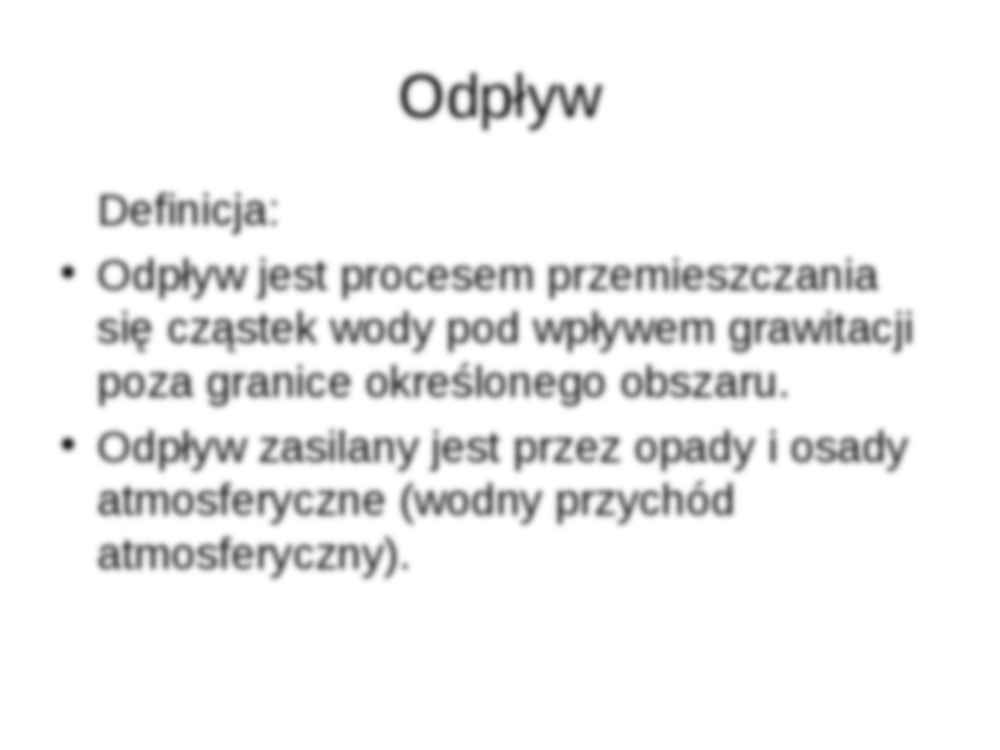 Hydrologia - wykład 7: Odpływ - strona 2